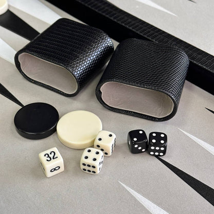 Tournament Backgammon 53*31cm Faux leather Acrylic chips. Gift-ready. Acrylic Wooden Backgammon pieces