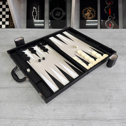 Tournament Backgammon 53*31cm Faux leather Acrylic chips. Gift-ready. Acrylic Wooden Backgammon pieces