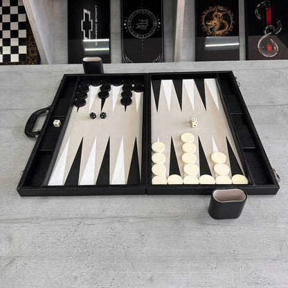 Tournament Backgammon 53*31cm Faux leather Acrylic chips. Gift-ready. Acrylic Wooden Backgammon pieces