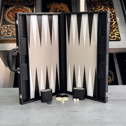 Tournament Backgammon 53*31cm Faux leather Acrylic chips. Gift-ready. Acrylic Wooden Backgammon pieces