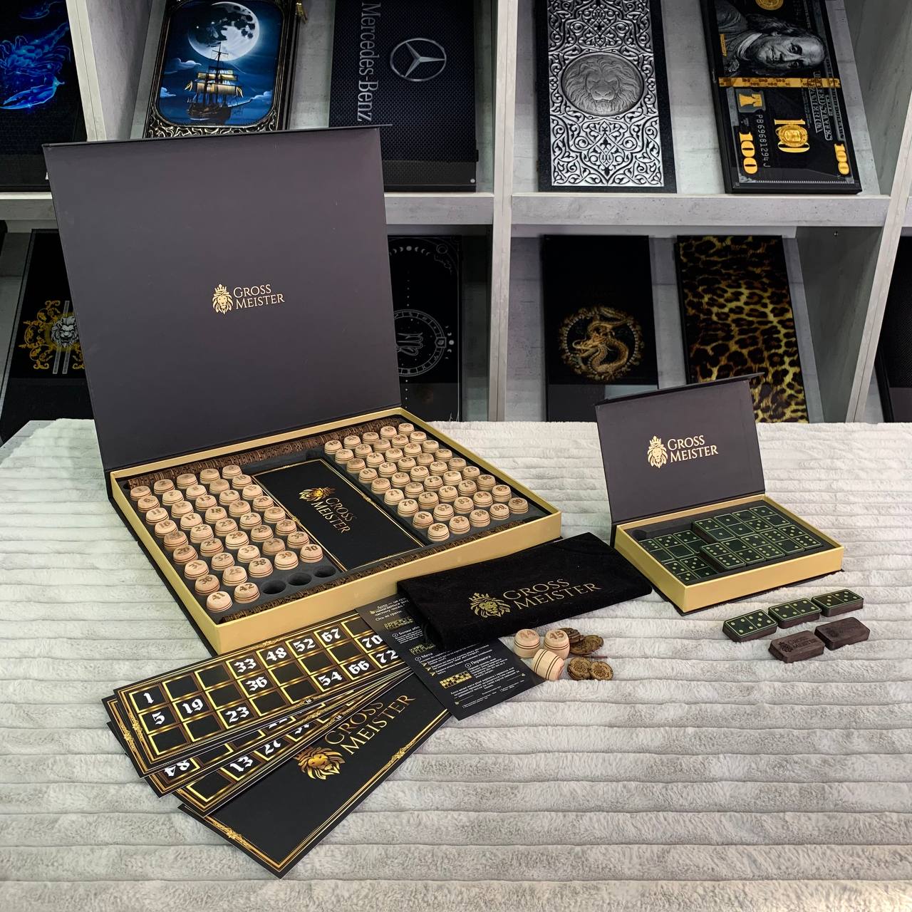 Coffret cadeau de luxe : Lotto + Domino – Le choix idéal pour lui – Cadeau haut de gamme prêt à offrir avec livraison gratuite dans le monde entier