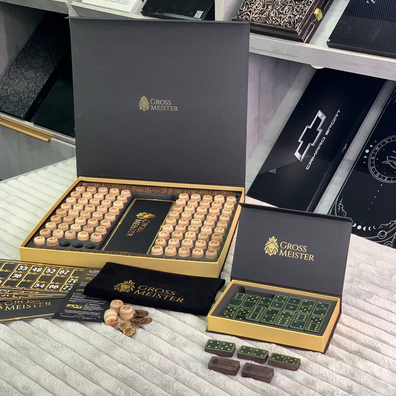 Coffret cadeau de luxe : Lotto + Domino – Le choix idéal pour lui – Cadeau haut de gamme prêt à offrir avec livraison gratuite dans le monde entier
