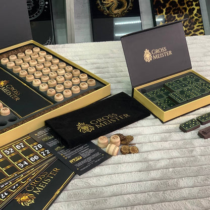Coffret cadeau de luxe : Lotto + Domino – Le choix idéal pour lui – Cadeau haut de gamme prêt à offrir avec livraison gratuite dans le monde entier