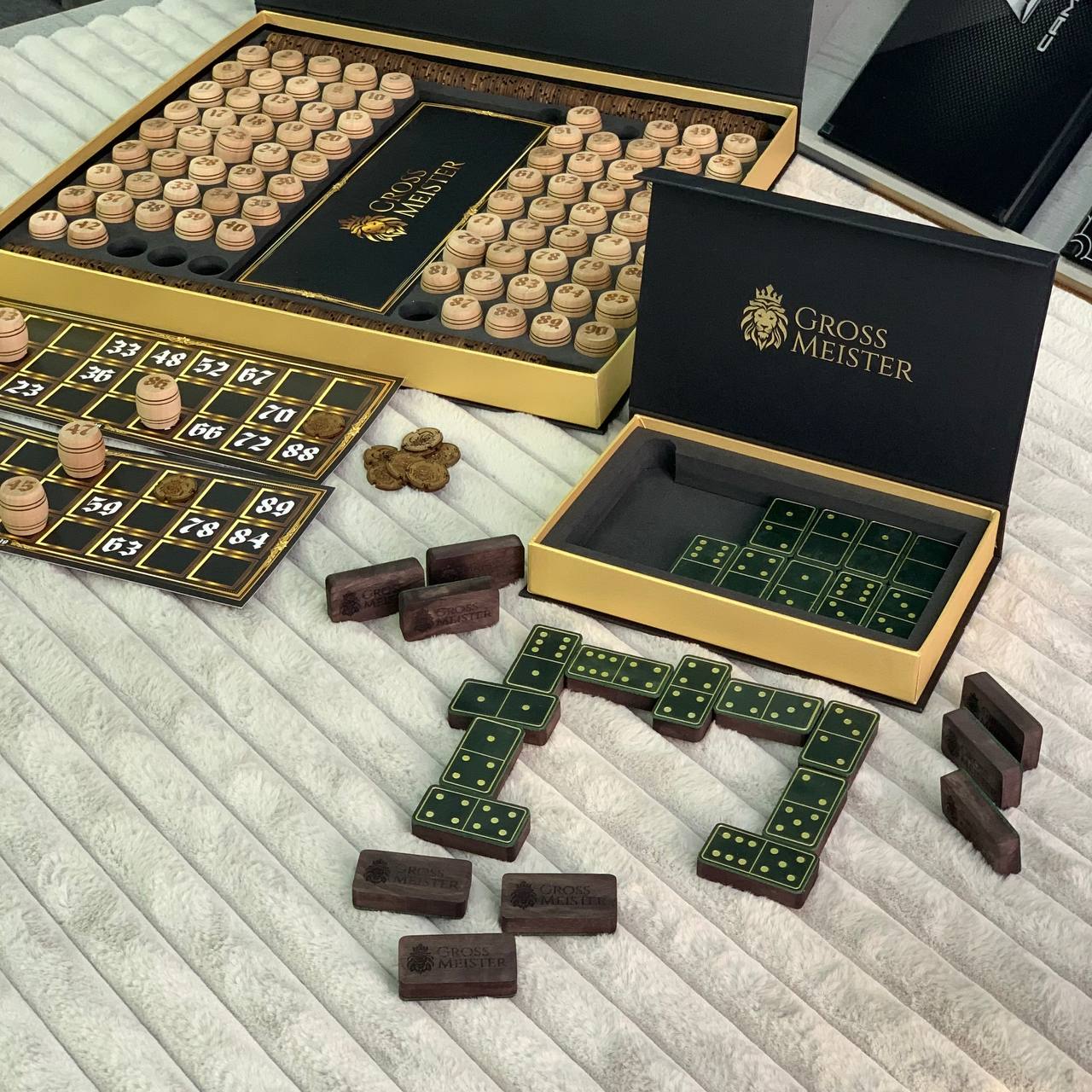 Coffret cadeau de luxe : Lotto + Domino – Le choix idéal pour lui – Cadeau haut de gamme prêt à offrir avec livraison gratuite dans le monde entier