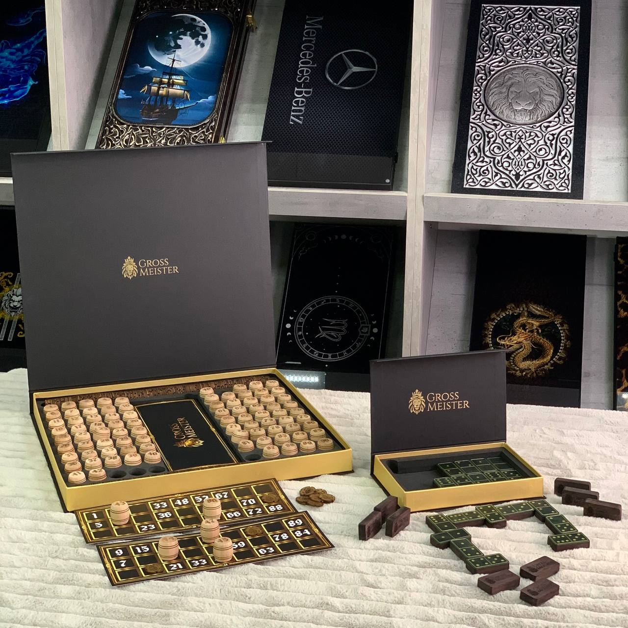 Coffret cadeau de luxe : Lotto + Domino – Le choix idéal pour lui – Cadeau haut de gamme prêt à offrir avec livraison gratuite dans le monde entier