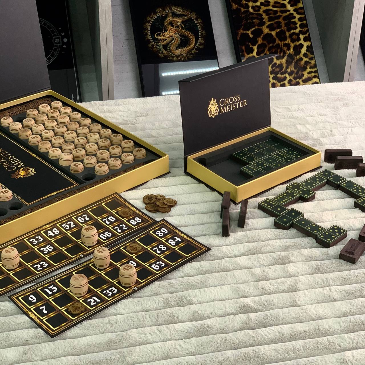 Coffret cadeau de luxe : Lotto + Domino – Le choix idéal pour lui – Cadeau haut de gamme prêt à offrir avec livraison gratuite dans le monde entier