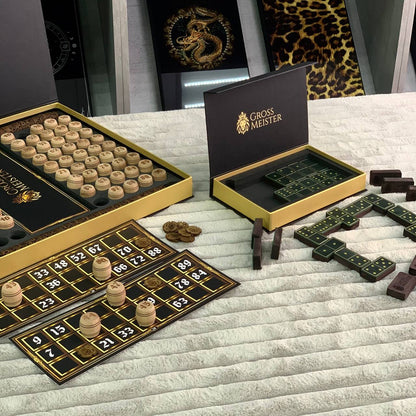 Coffret cadeau de luxe : Lotto + Domino – Le choix idéal pour lui – Cadeau haut de gamme prêt à offrir avec livraison gratuite dans le monde entier