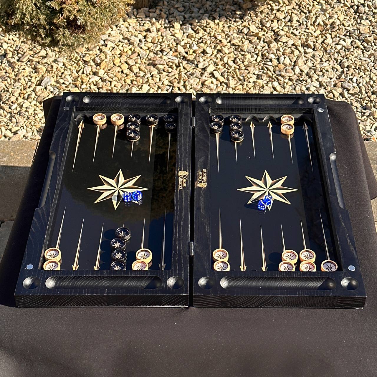 Luxury 19.7" Glass&Wood Backgammon sets | Premium Handcrafted Gift for Him, Husband, Anniversary