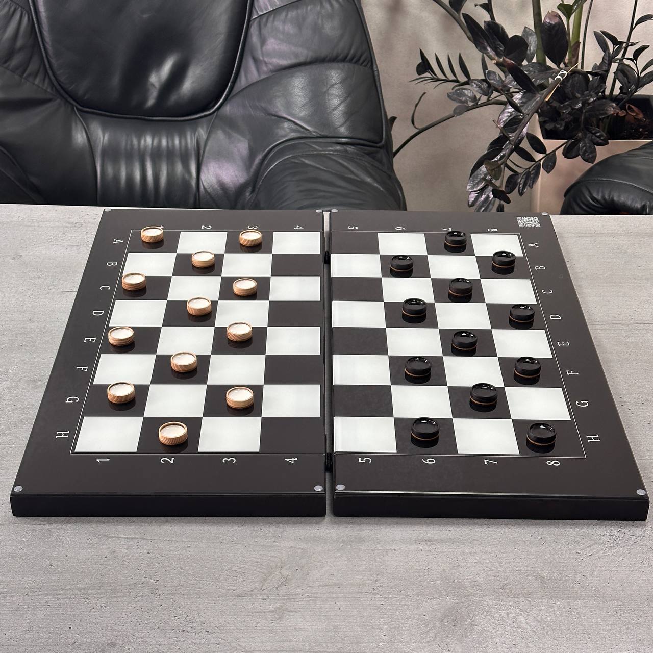 Classic Chess with Stylized Pieces Chess Backgammon Checkers Set