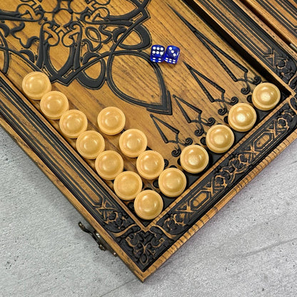 Handgefertigtes Backgammon-Set aus Holz mit Davidstern – Premium-Geschenkfertig mit kostenlosem weltweiten Versand