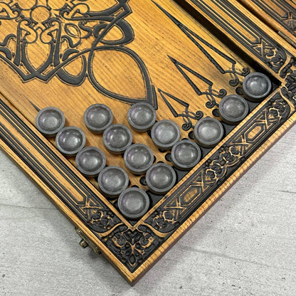 Handgefertigtes Backgammon-Set aus Holz mit Davidstern – Premium-Geschenkfertig mit kostenlosem weltweiten Versand