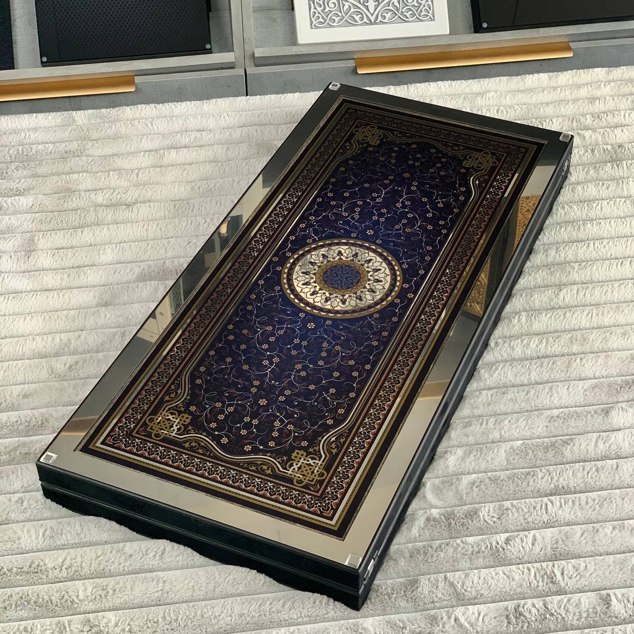 Luxuriöses Backgammon aus Metall mit gehärtetem Glas – Exklusives Design, handgefertigt, anpassbar