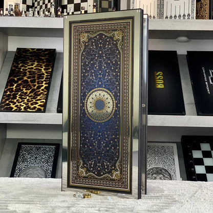 Luxuriöses Backgammon aus Metall mit gehärtetem Glas – Exklusives Design, handgefertigt, anpassbar