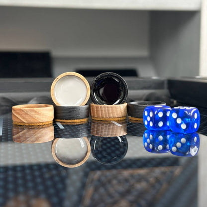 Glasschach- und Glas-Backgammon-Set 3in1, Chekers-Brettspiel, individuelles Backgammon-Brett, modernes Backgammon-Brett
