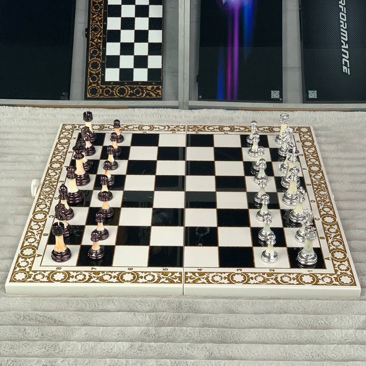 Luxury 3-in-1 Chess, Checkers & Backgammon Set – Handcrafted Acrylic Stone Chess + Free International Shipping Gift-ready
