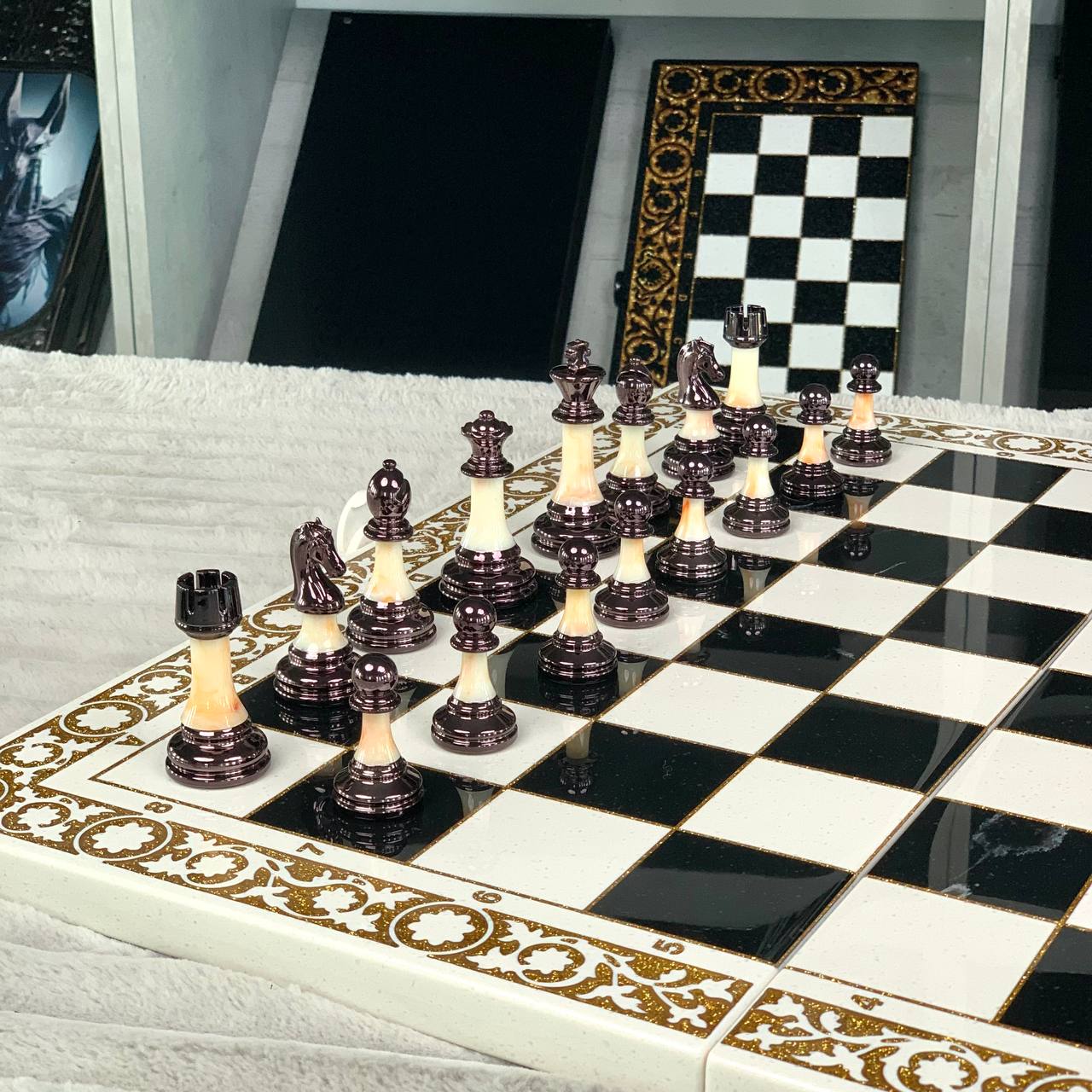 Luxury 3-in-1 Chess, Checkers & Backgammon Set – Handcrafted Acrylic Stone Chess + Free International Shipping Gift-ready