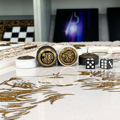 Luxury 3-in-1 Chess, Checkers & Backgammon Set – Handcrafted Acrylic Stone Chess + Free International Shipping Gift-ready