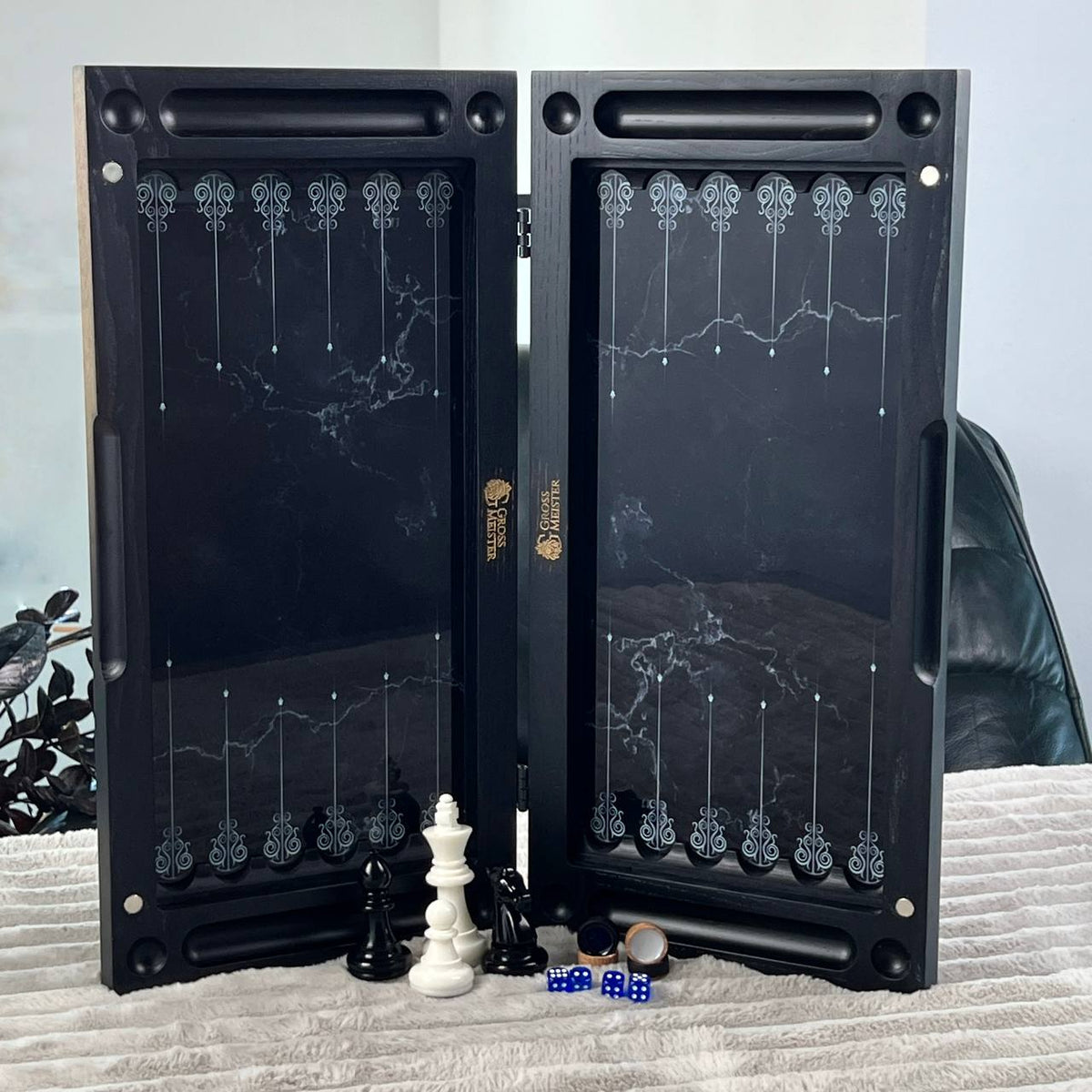 Classic Glass Chess Collection Chess, Backgammon & Checkers Set