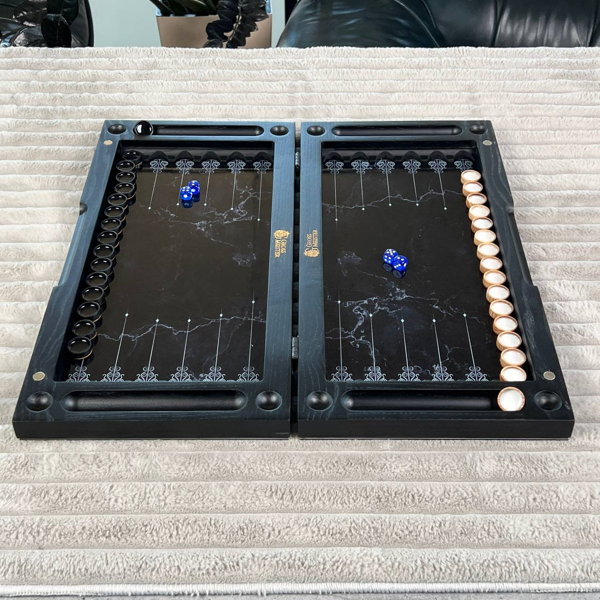 Classic Glass Chess Collection Chess, Backgammon & Checkers Set
