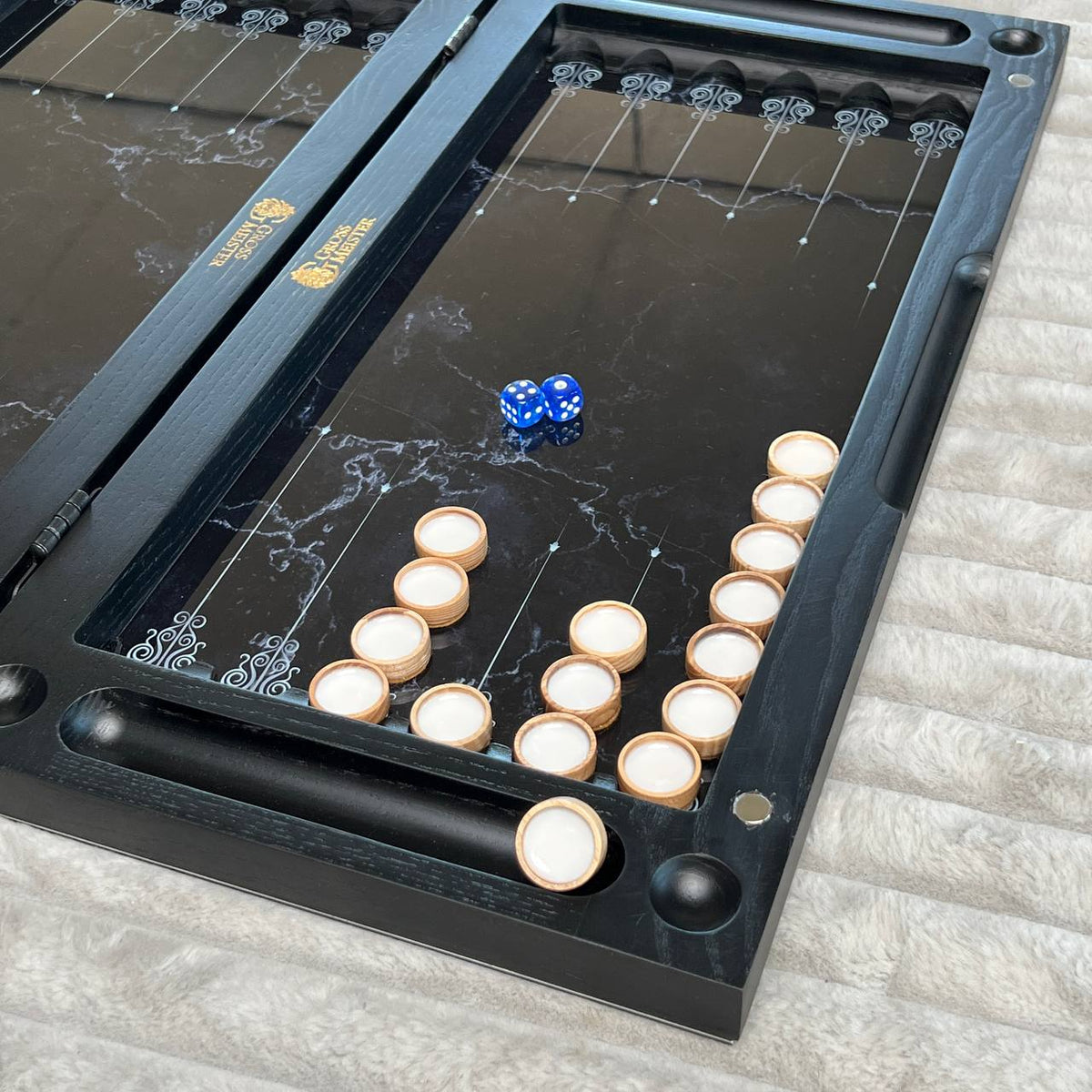 Classic Glass Chess Collection Chess, Backgammon & Checkers Set