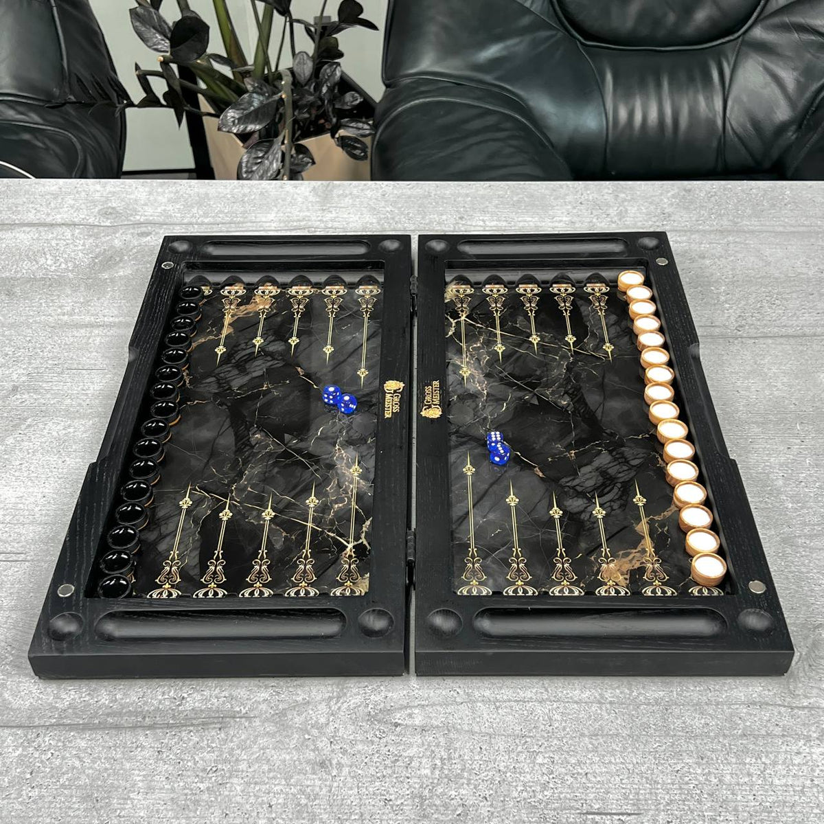 Classic Glass Chess Collection Chess, Backgammon & Checkers Set