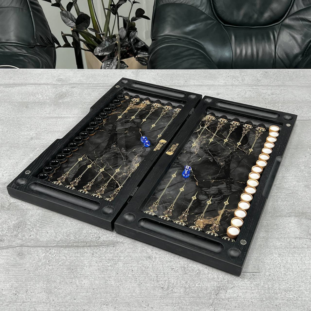 Classic Glass Chess Collection Chess, Backgammon & Checkers Set