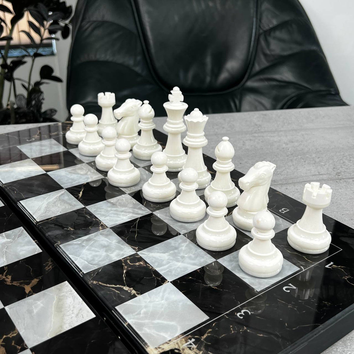 Classic Glass Chess Collection Chess, Backgammon & Checkers Set