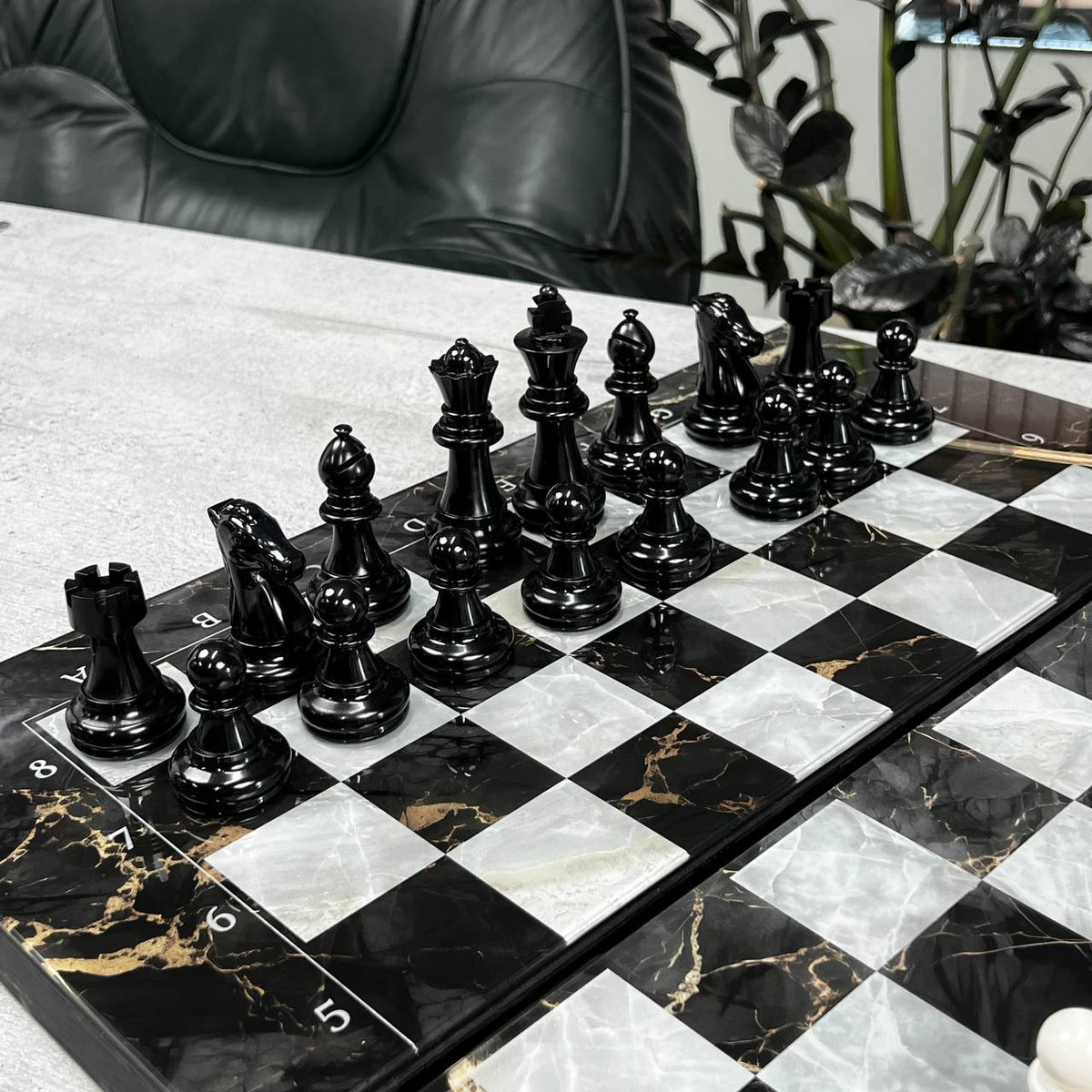 Classic Glass Chess Collection Chess, Backgammon & Checkers Set