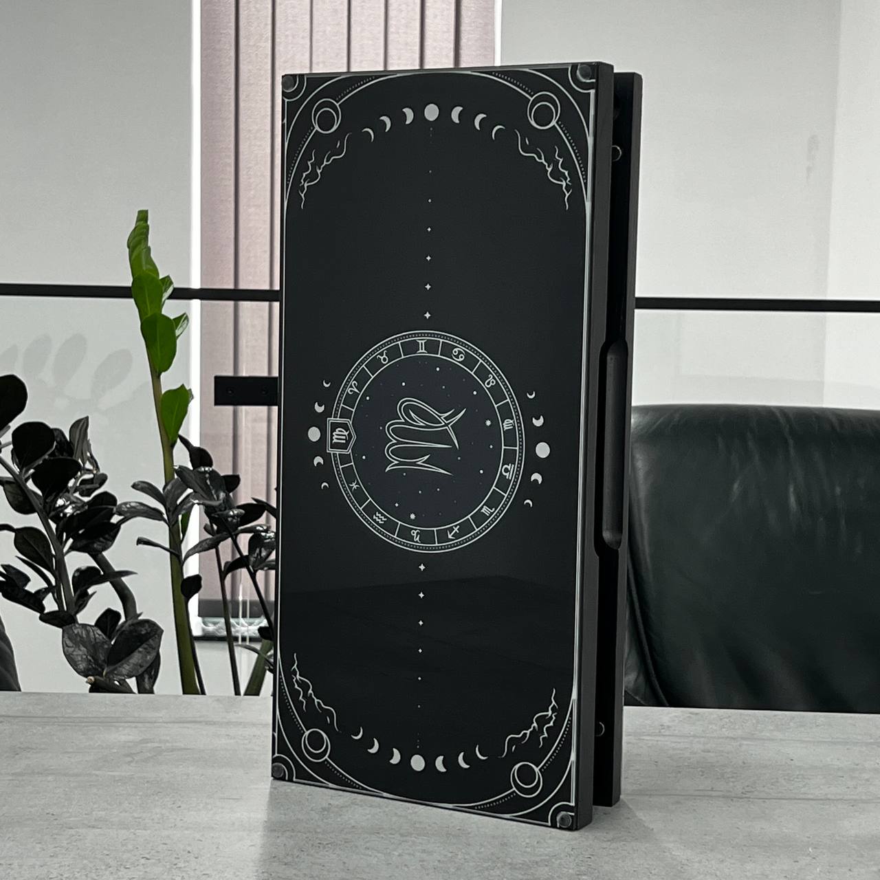 The Virgo Constellation Premium Glass&Wood Backgammon Set — Luxury Game Board  Gift