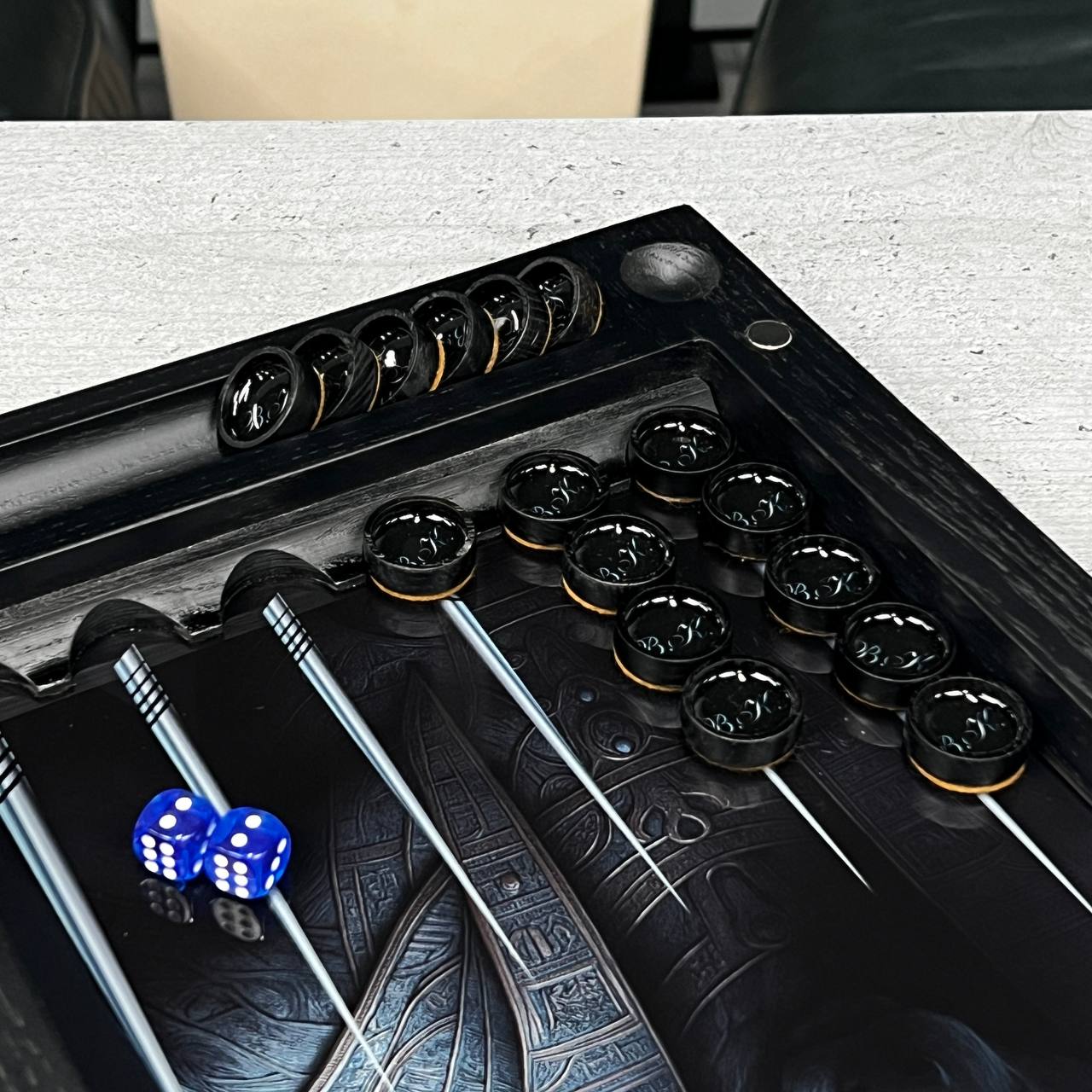 The Anubis Underworld Premium Glass&Wood Backgammon Set — Luxury Game Board Gift