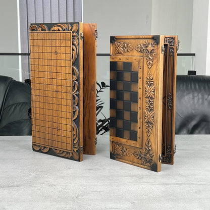 Executive Game Geschenkset – Backgammon &amp; Domino mit Geld-inspiriertem Design. Geschenkfertig mit kostenlosem Versand