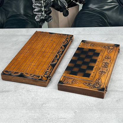 Executive Game Geschenkset – Backgammon &amp; Domino mit Geld-inspiriertem Design. Geschenkfertig mit kostenlosem Versand