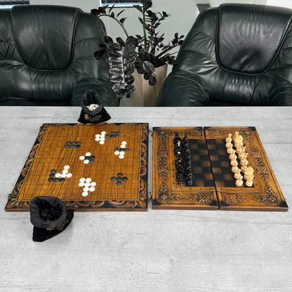 Executive Game Geschenkset – Backgammon &amp; Domino mit Geld-inspiriertem Design. Geschenkfertig mit kostenlosem Versand
