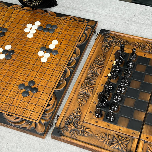 Coffret cadeau de jeux exécutifs – Backgammon et Domino avec un design inspiré de l'argent Prêt à offrir avec livraison gratuite