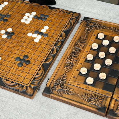 Executive Game Geschenkset – Backgammon &amp; Domino mit Geld-inspiriertem Design. Geschenkfertig mit kostenlosem Versand