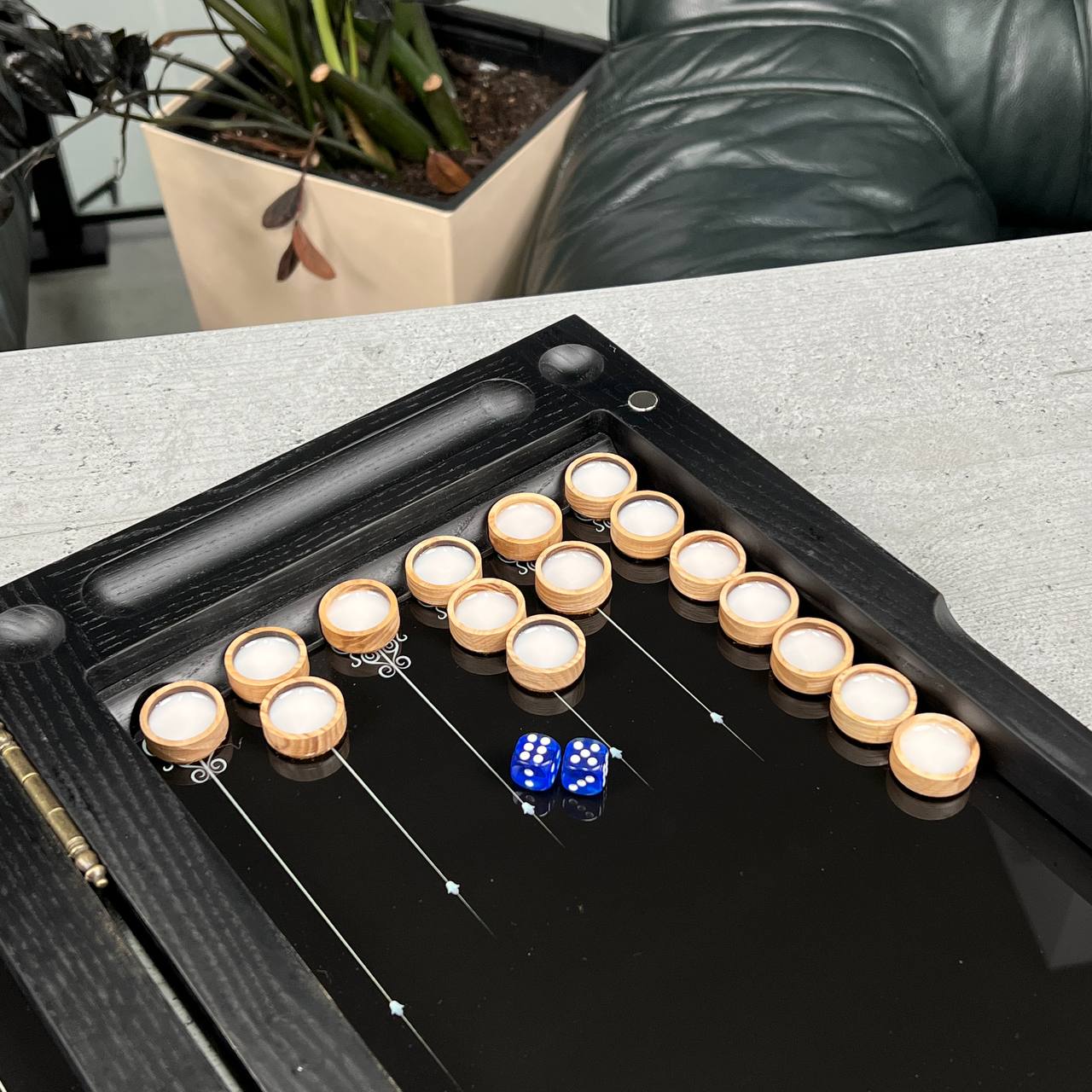 Classic Chess Collection Glass&Wood Chess Backgammon Checkers Set