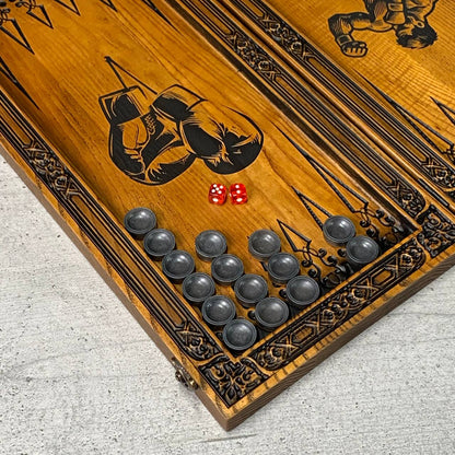 Backgammon-Brettspielset aus Holz 46*23cm, Geschenkfertig und personalisiert
