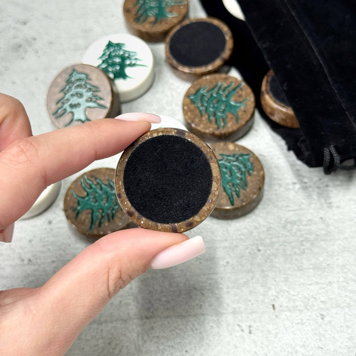 Jeu de pièces de dames en pierre acrylique 27 mm, jetons pour backgammon, jeu de dames.