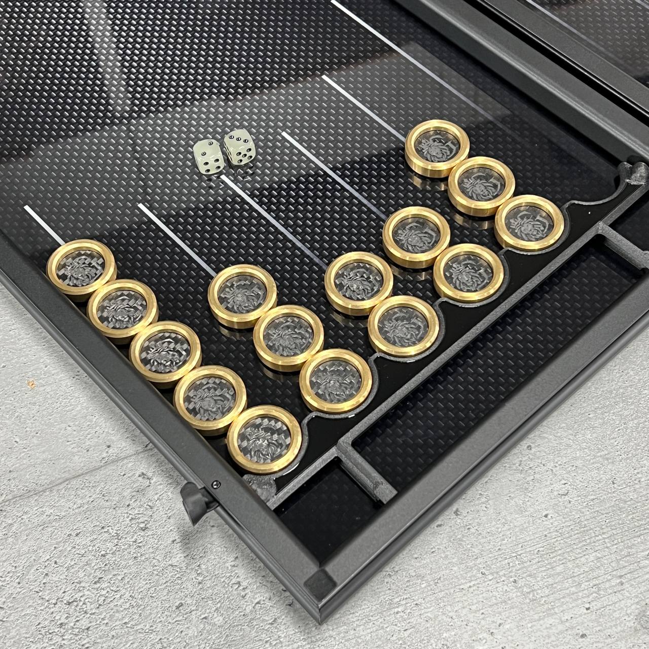 Glass Backgammon Set – Premium Checkers Edition – Large 24