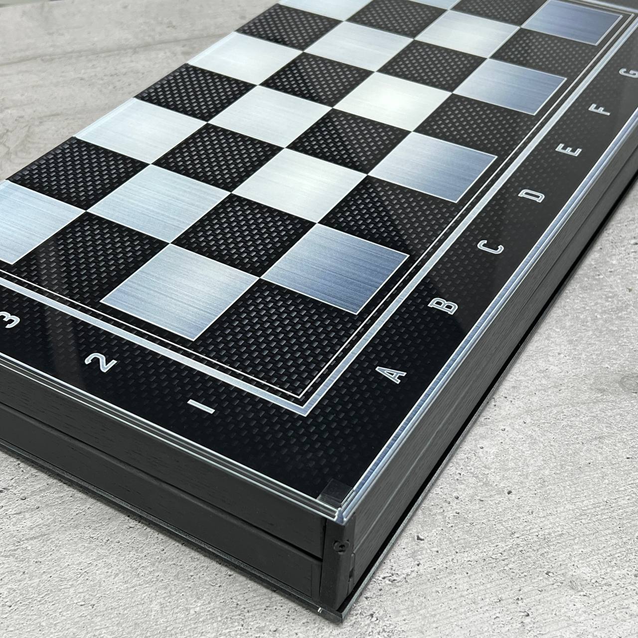 Black Weave Chess Set - 24"