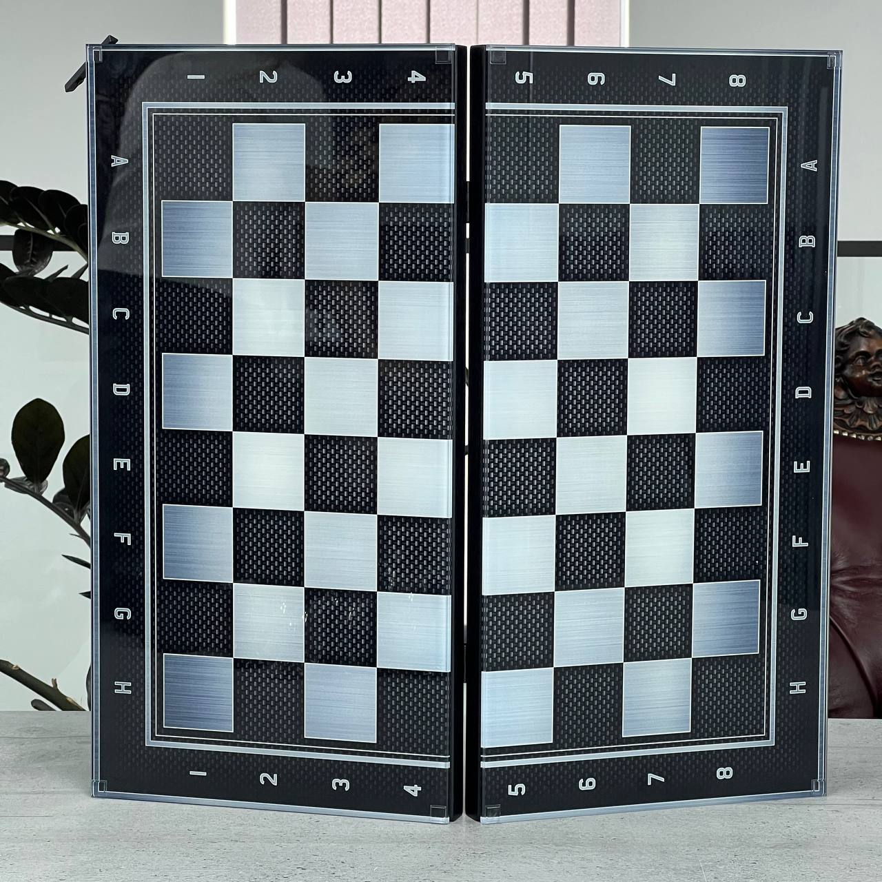Black Weave Chess Set - 24"