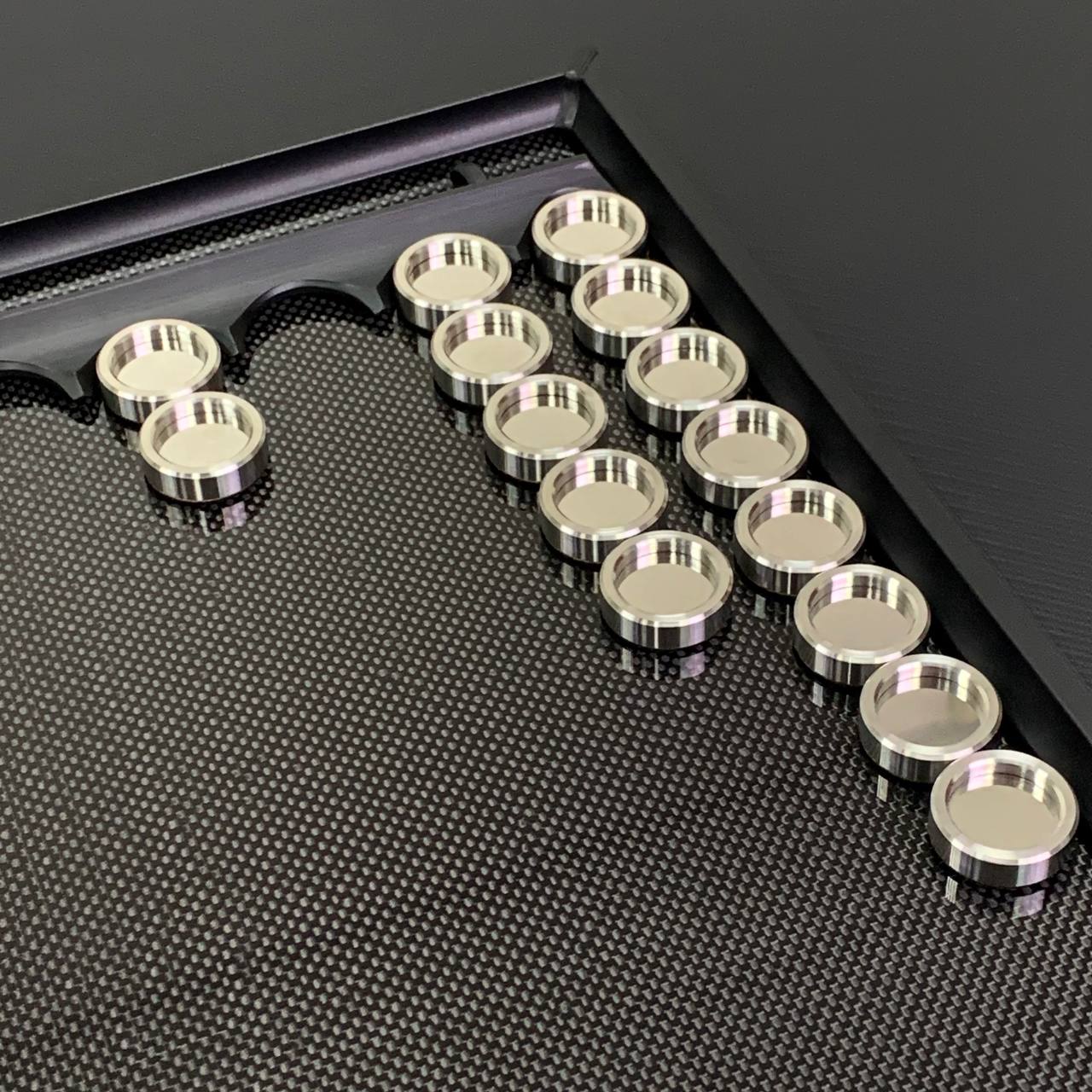 Exclusive Carbon Backgammon Set in Aluminum Basis, 61*26.5cm, Gift-ready