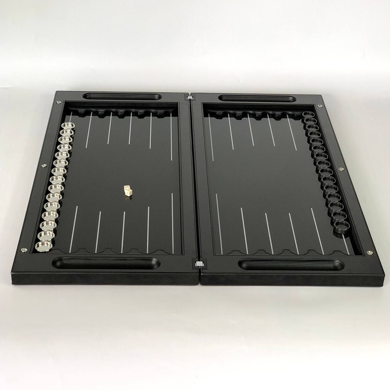 Luxury VIP Carbon Backgammon Set in Aluminum Carbon Basis, 61*26.5cm, Gift-ready