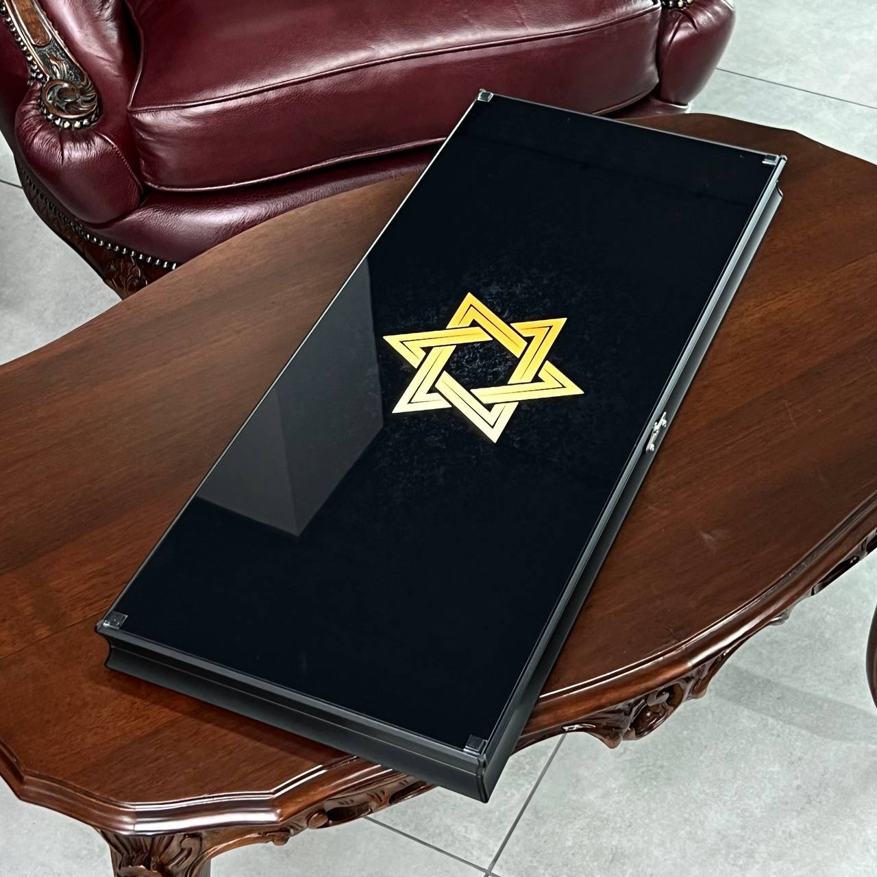 Star of David Glass Backgammon Set – Large 24”