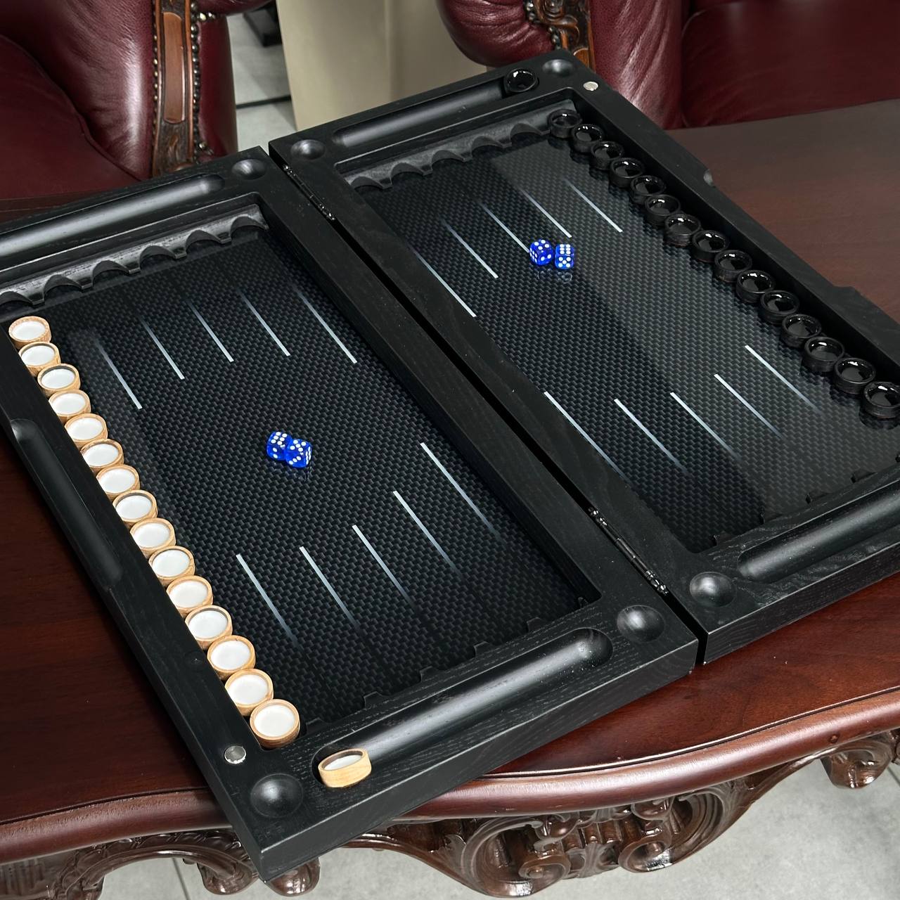 Glasschach- und Glas-Backgammon-Set 3in1, Chekers-Brettspiel, individuelles Backgammon-Brett, modernes Backgammon-Brett