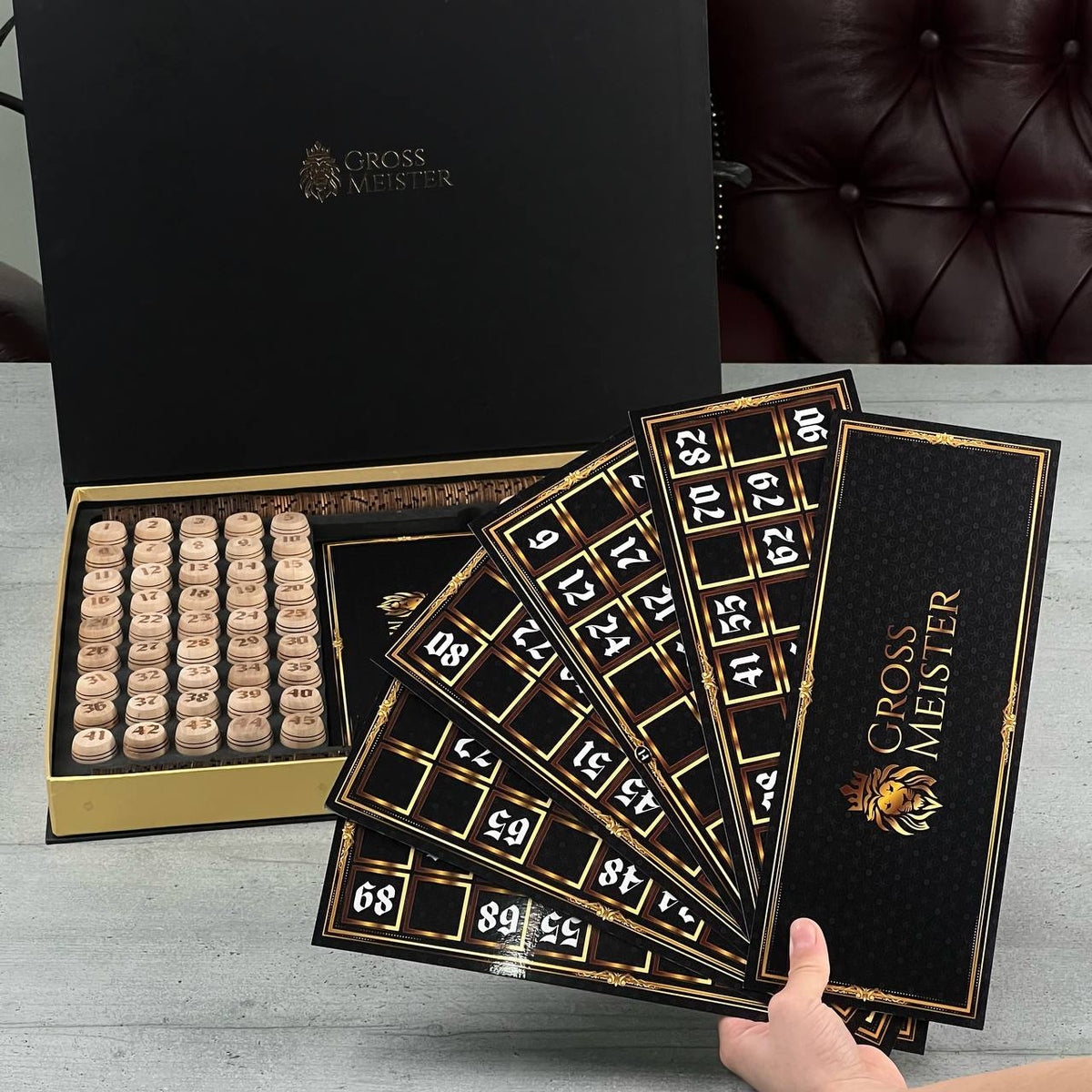 Traditional Handcrafted Wooden Bingo Set