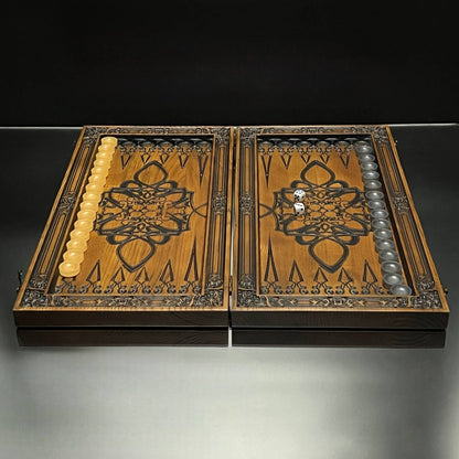 Star of David Wooden Backgammon Board – Premium Carved Edition