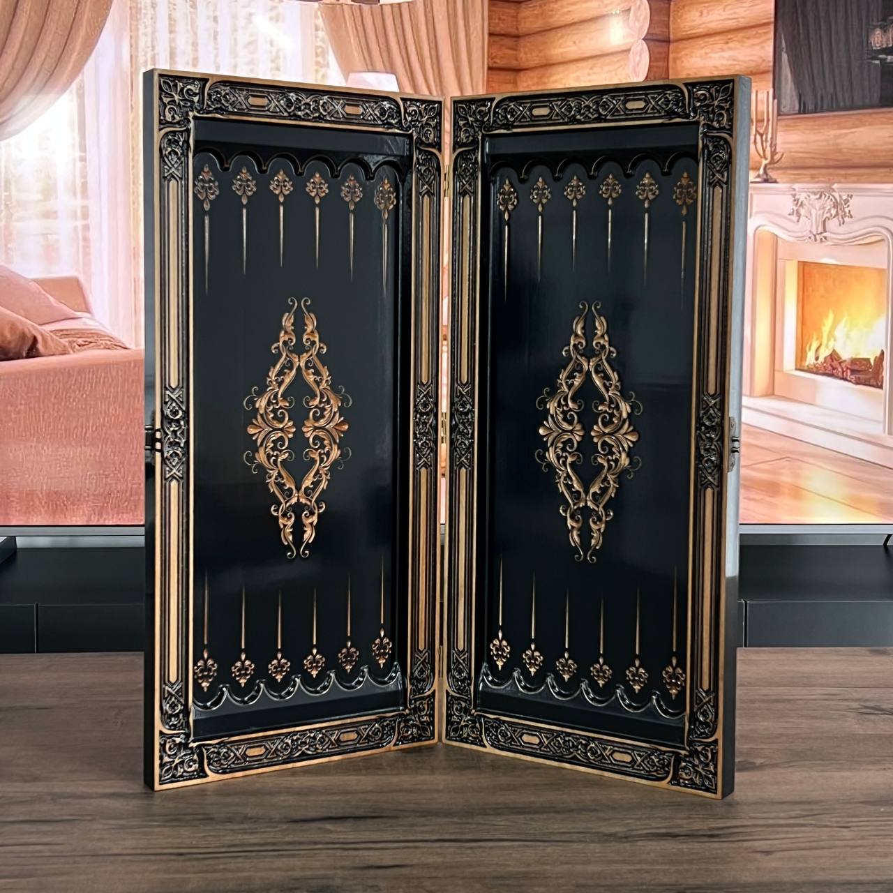 Jeu de backgammon en bois "Dragon", backgammon de voyage 50*23cm. Prêt à offrir
