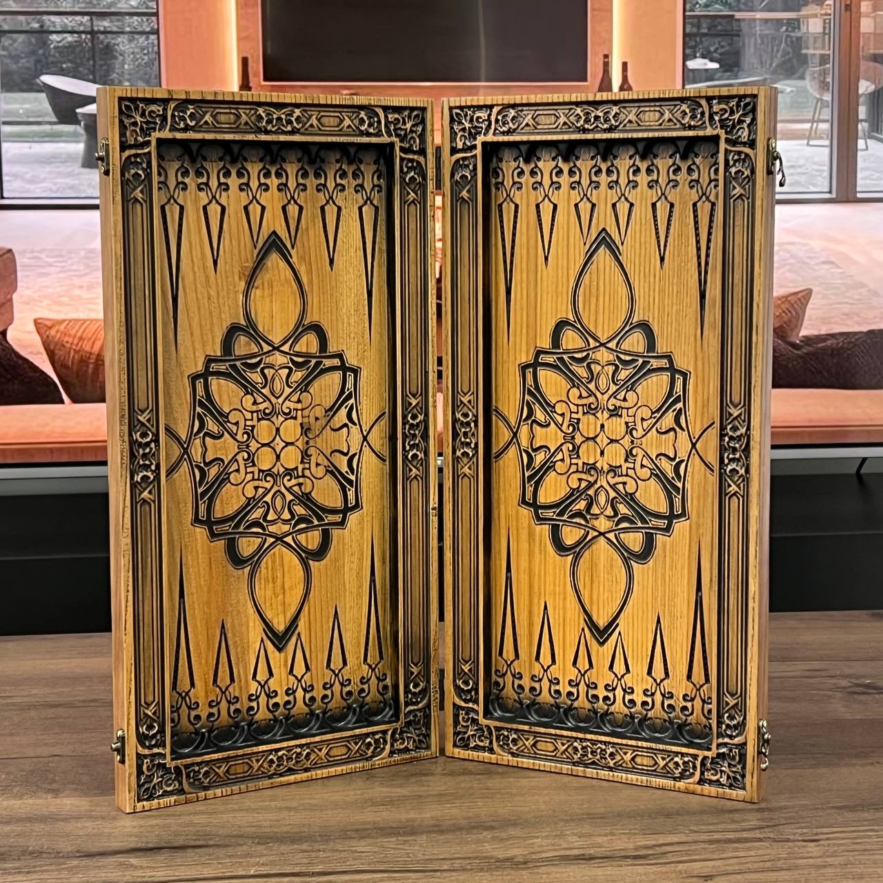 Star of David Wooden Backgammon Set – Ash Wood
