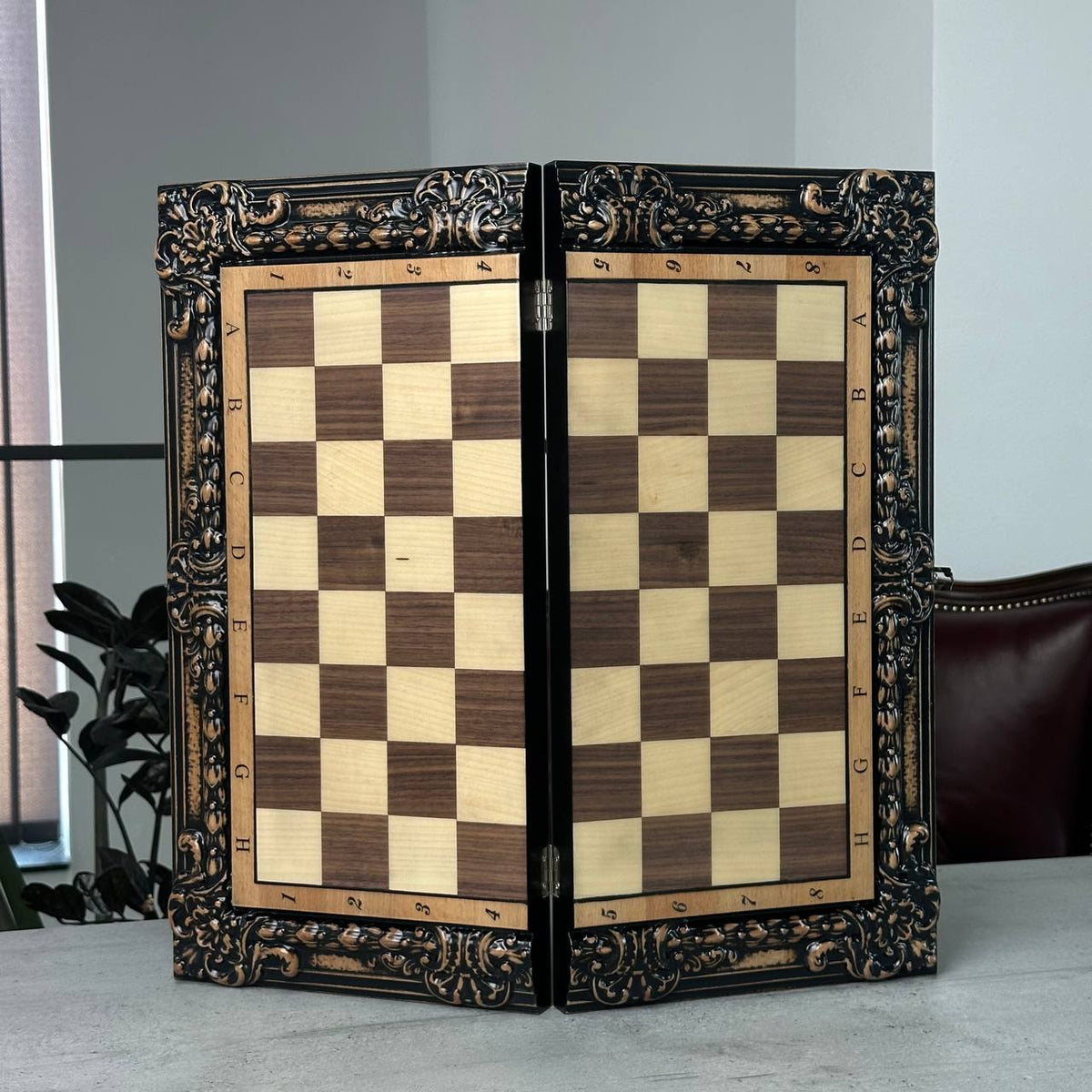 Maple Wood Chess Backgammon & Checkers Set – 3-in-1 20"